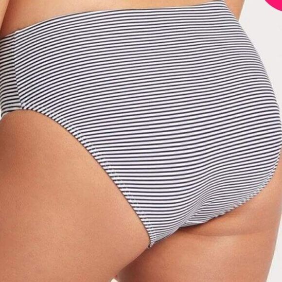 Sea Level Positano Stripe Mid Bikini Brief - Night Sky - Picture 2 of 7